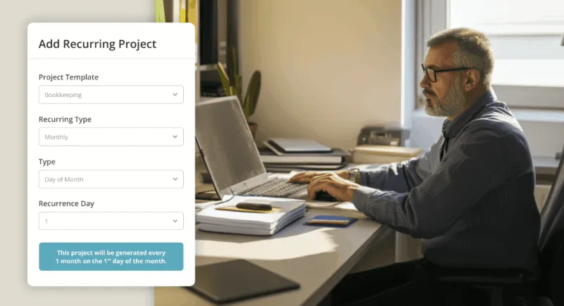 Firm360 — recurring project setup with templates