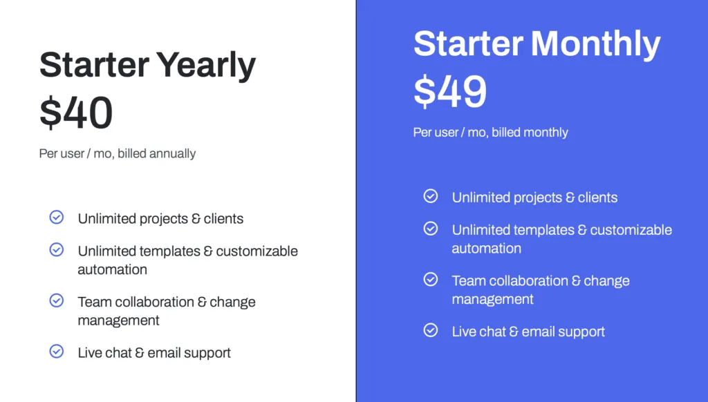 Jetpack workflow pricing in depth overview page