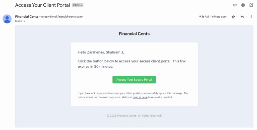 Client portal capabilities show different