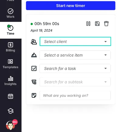 Time tracking and billing integration varies