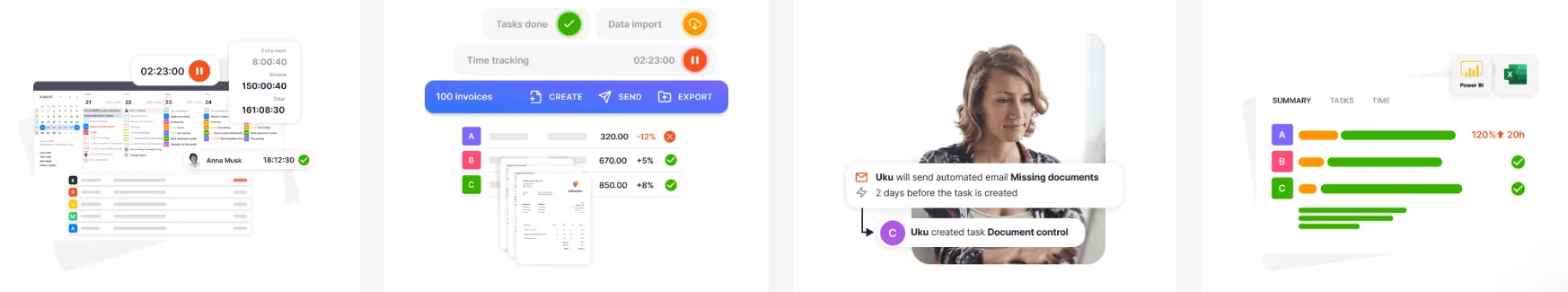 Uku task-template email automation with delivery indicators