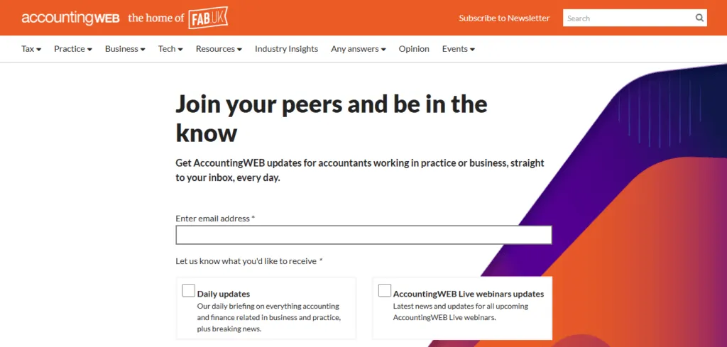 Accounting newsletters accountingweb daily updates
