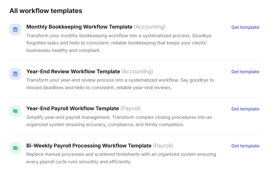 Uku workflow template library by category