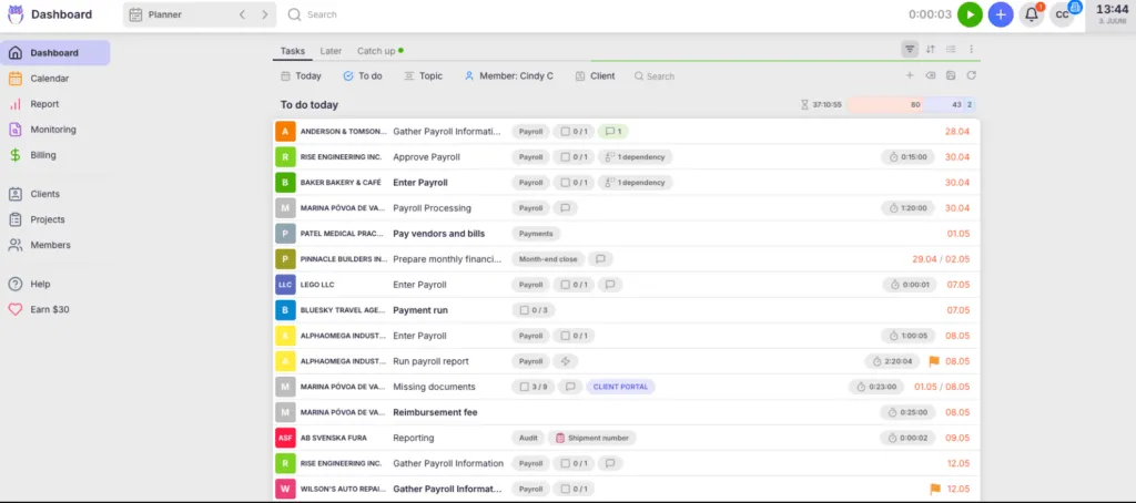Task management workflow automation through view