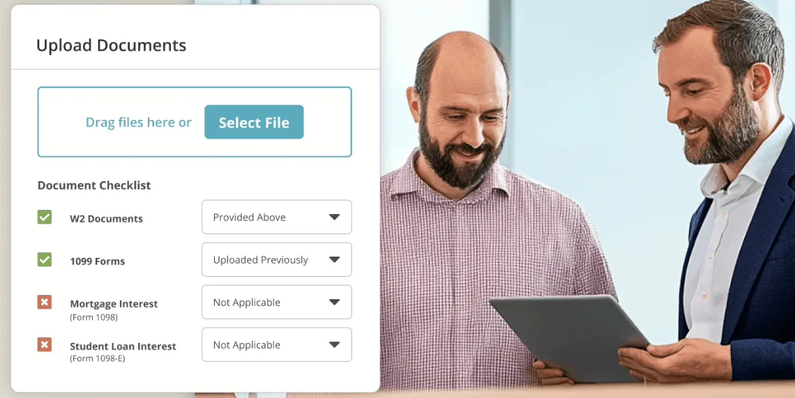 Firm360 client document upload checklist