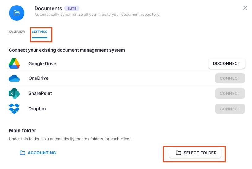 Document management one click digitalization