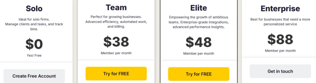Pricing models reflect different value proposition page