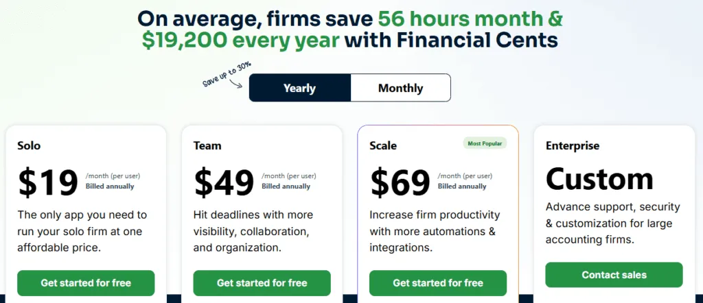 Pricing models and value propositions page