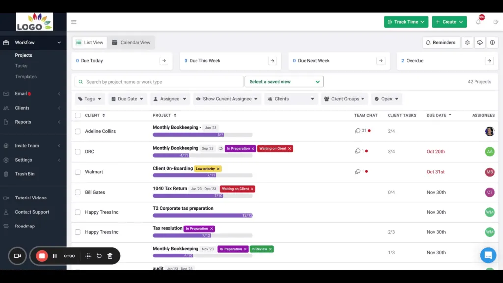 Workflow management with community templates view