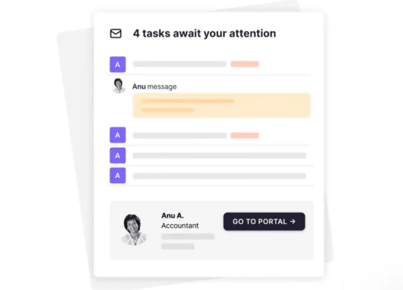 Uku automated client portal reminder: 4 tasks await your attention