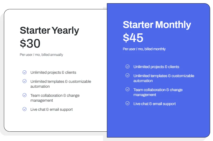 Jetpack workflow pricing page