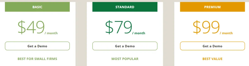 Firm360 pricing page