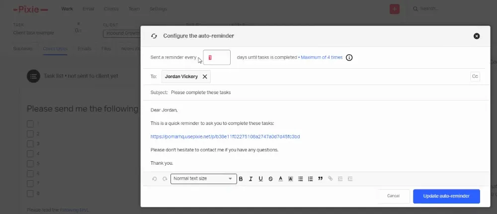 Workflow automation capabilities show each view