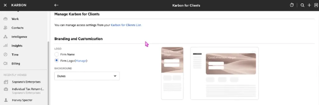 Client portal integration