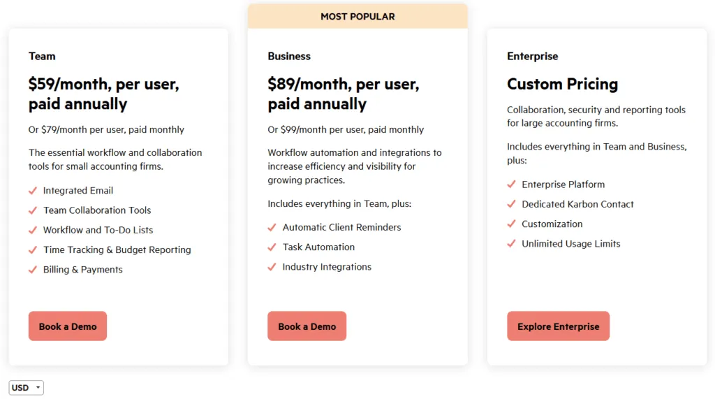 The pricing models reveal different philosophies page