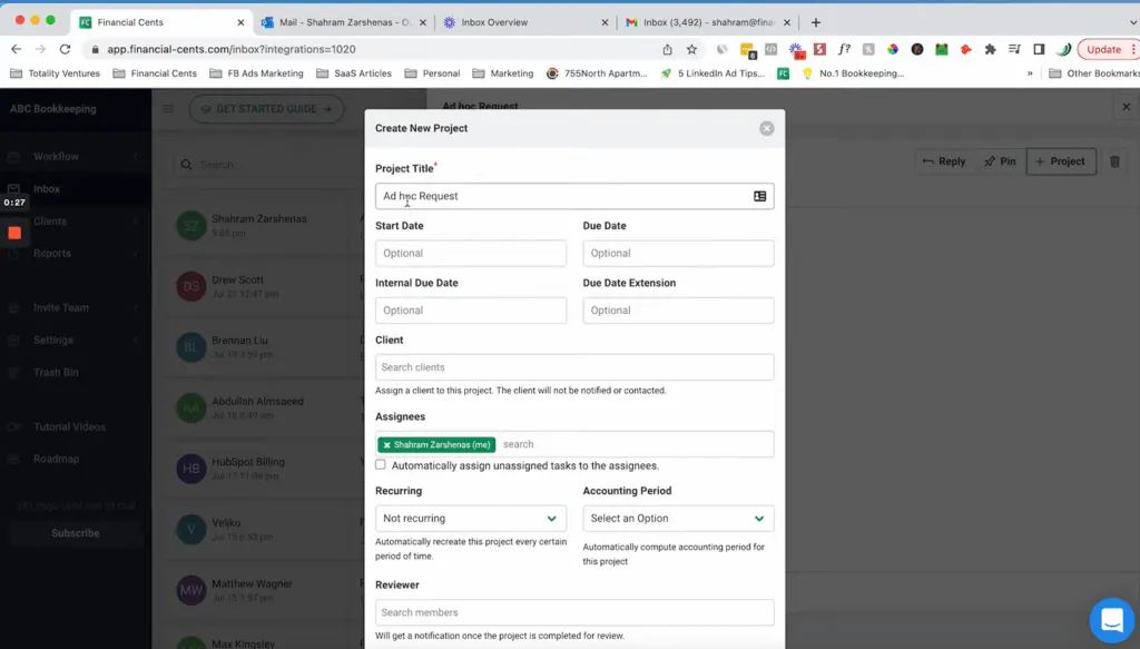 Email integration and focused inbox