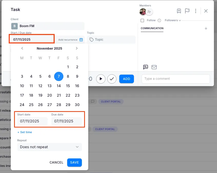 Task management and workflow automation view