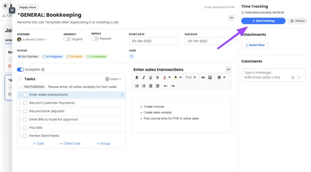 Time tracking and billing capabilities vary