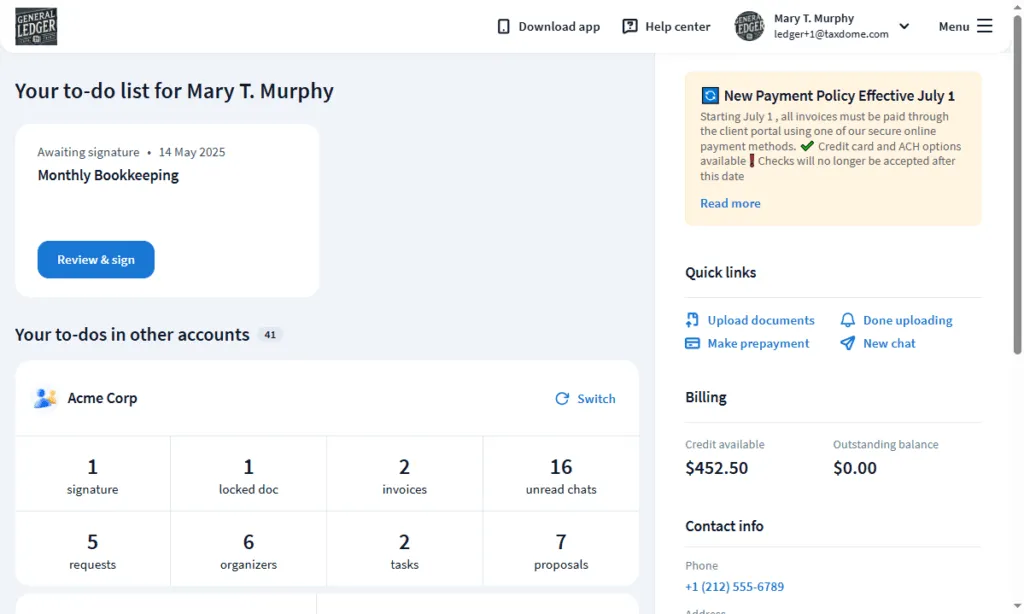 8 - Client portal and communication capabilities