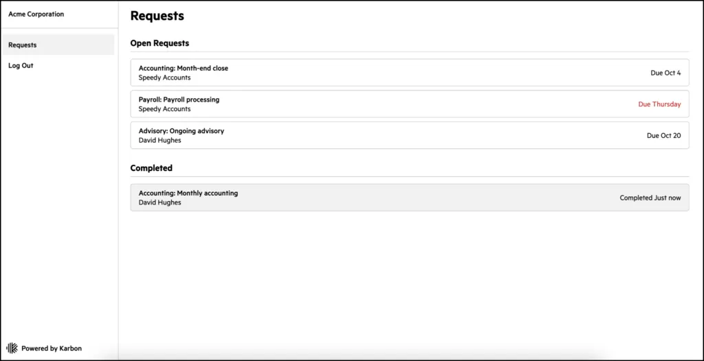 8 - Client portal capabilities show different