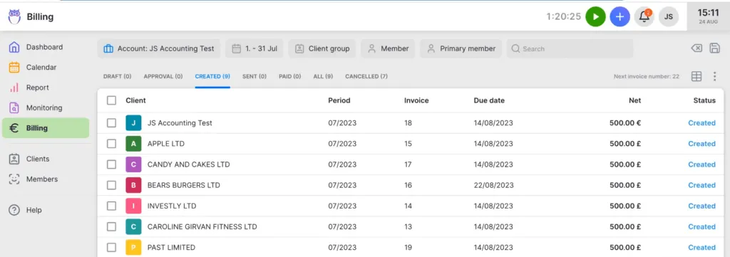 Industry leading automated billing