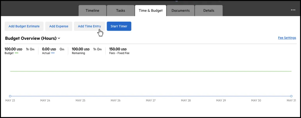 Time tracking and billing integration separate