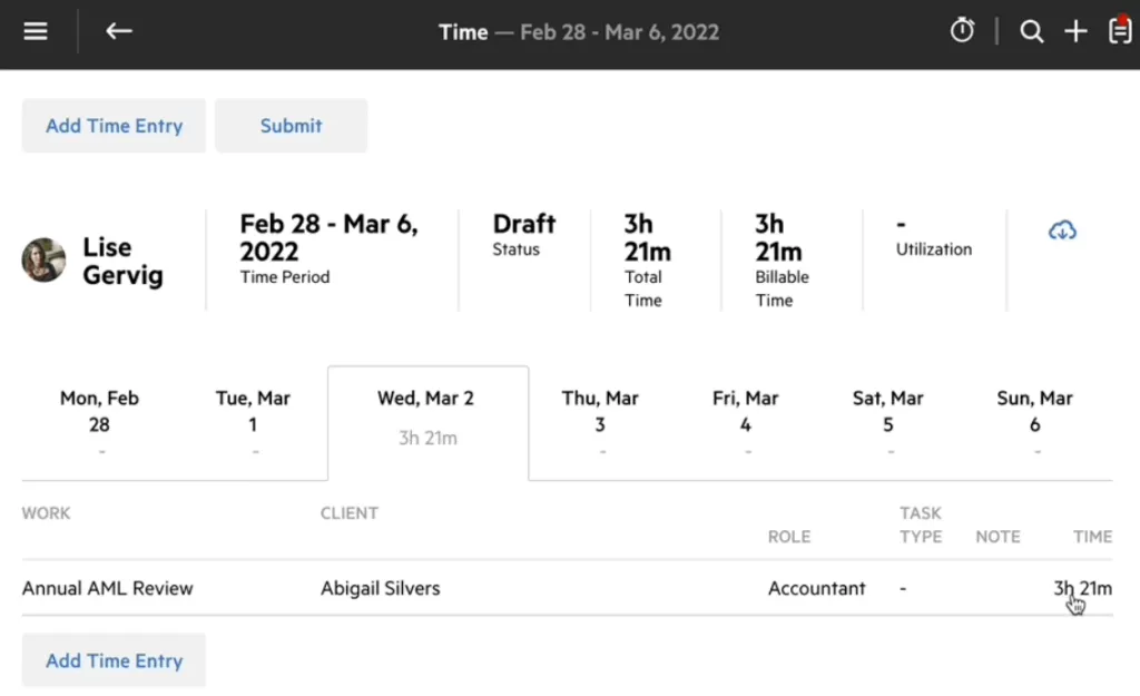 Time tracking and efficiency
