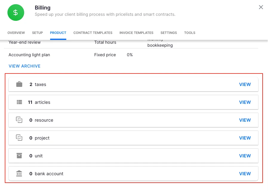 Time tracking and billing integration separate