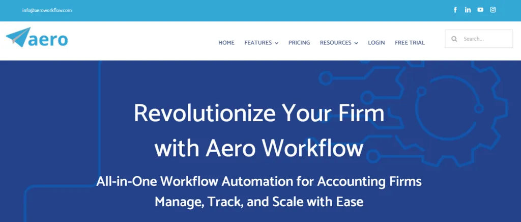 Aero Workflow accounting practice management platform overview