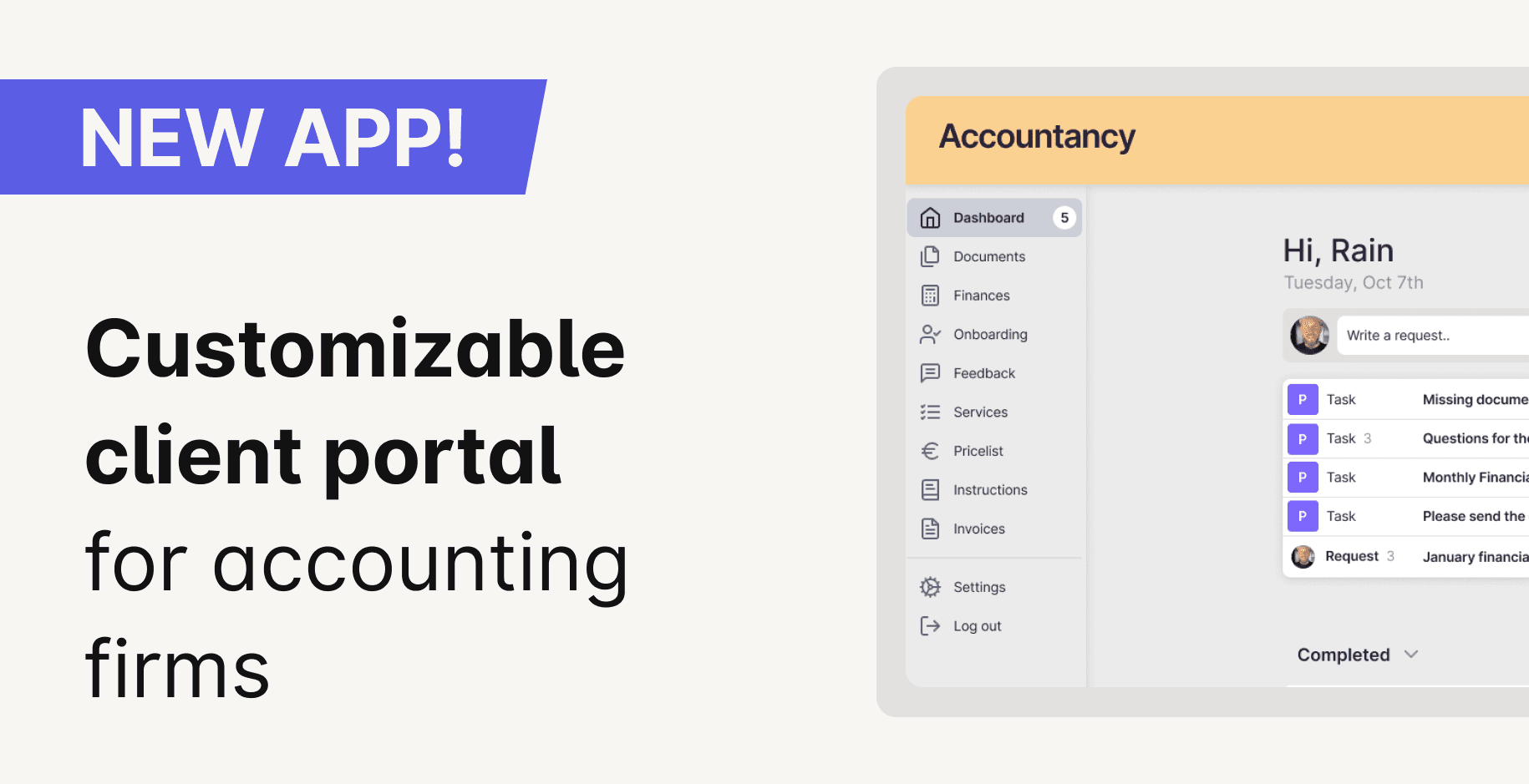 Cover for NEW IN UKU: Fully customizable client portal menu