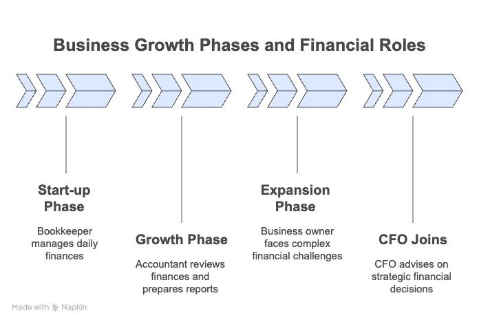 business growth phases and the role of CFO