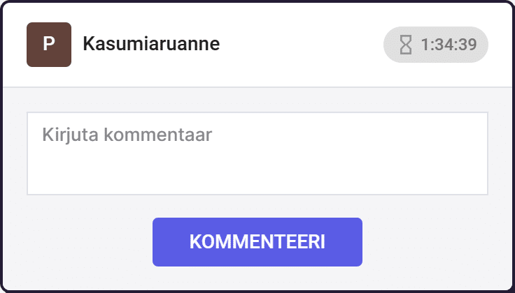 Sisekommunikatsioon ülesannete kommentaaride kaudu Ukus