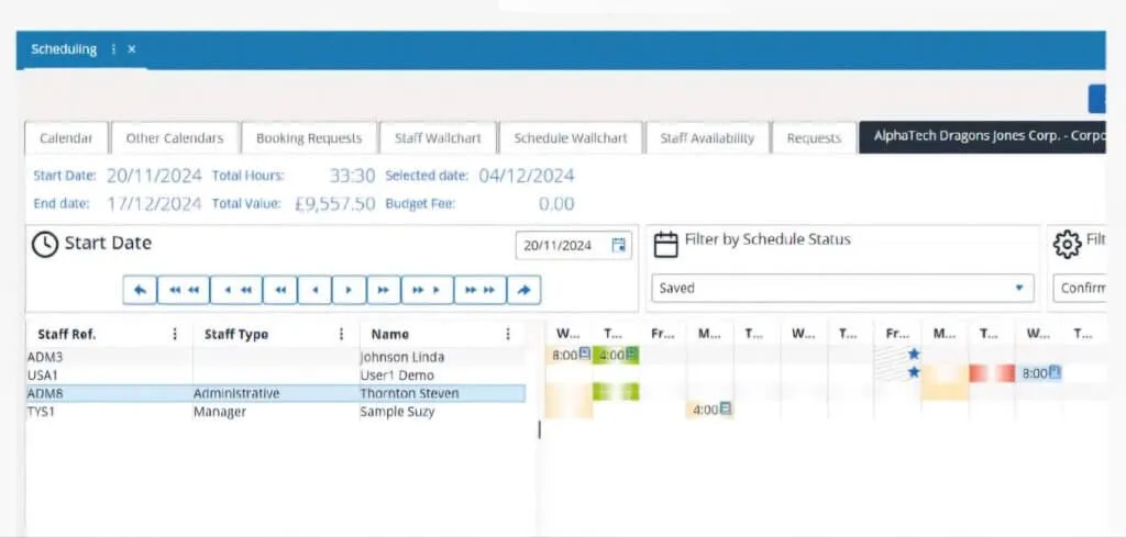 IRIS Elements Enterprise time tracking interface with timers, receipt capture, and utilization targets