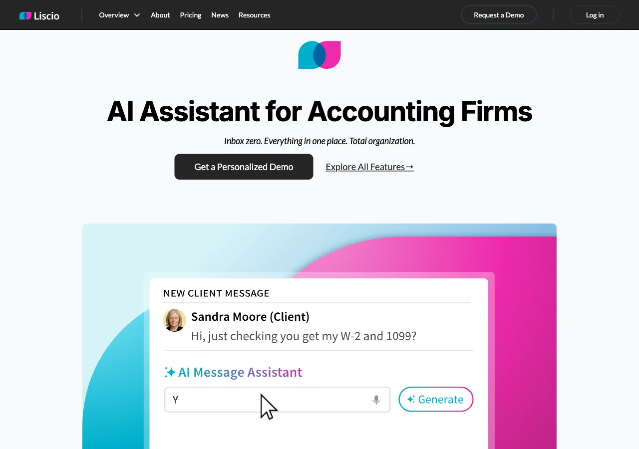 Liscio — secure messaging and client portal for accountants