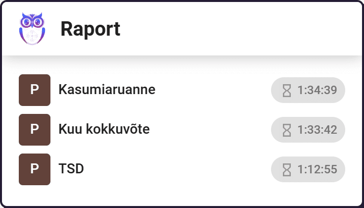 Uku ajakirjete eksport PDF- ja CSV-formaadis — läbipaistev ajakulu kliendile