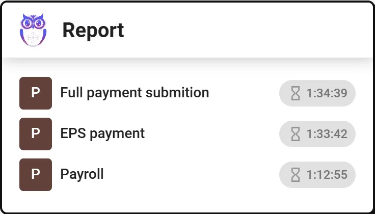 Uku time report for transparent client communication