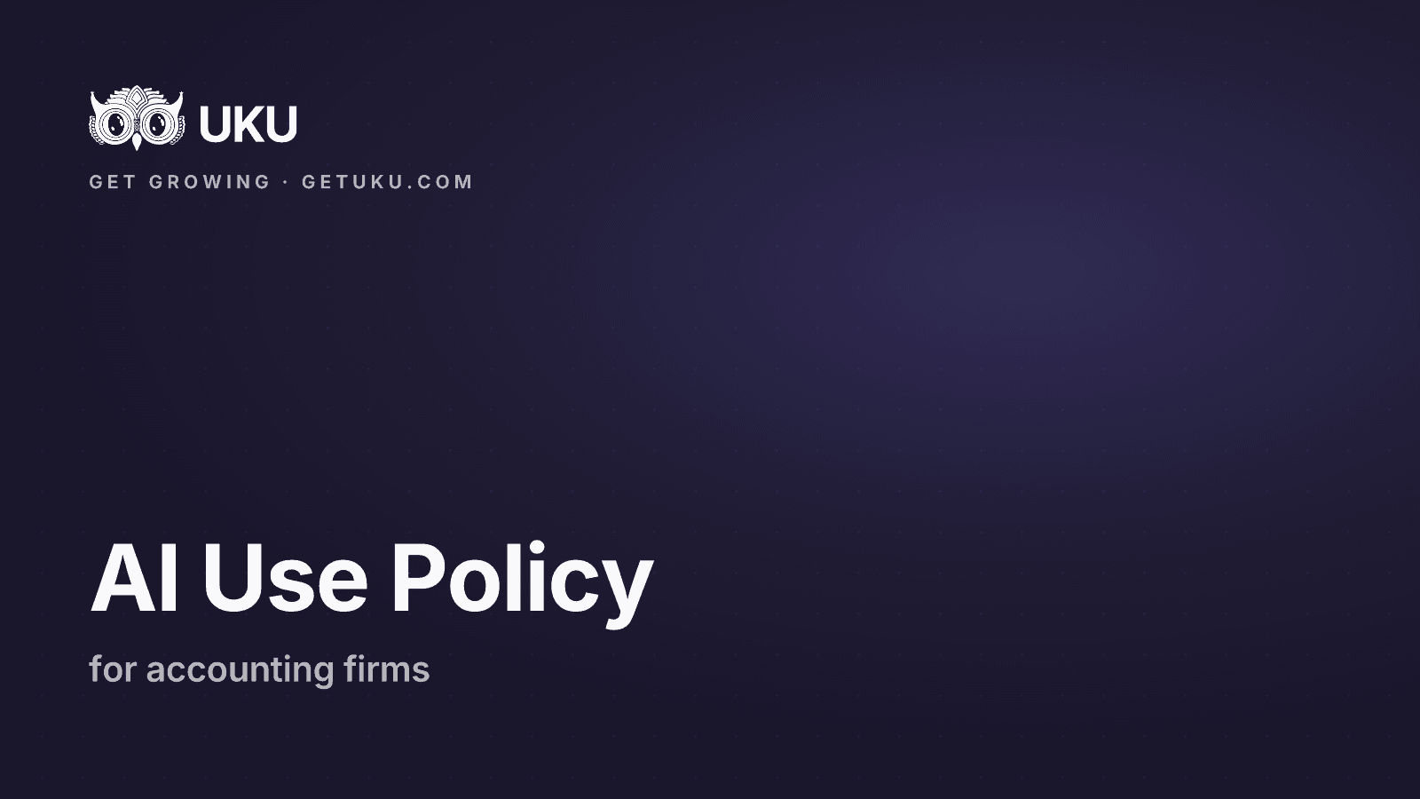 Cover for AI Policy for Accounting Firms: The Template You Can Fill In Today