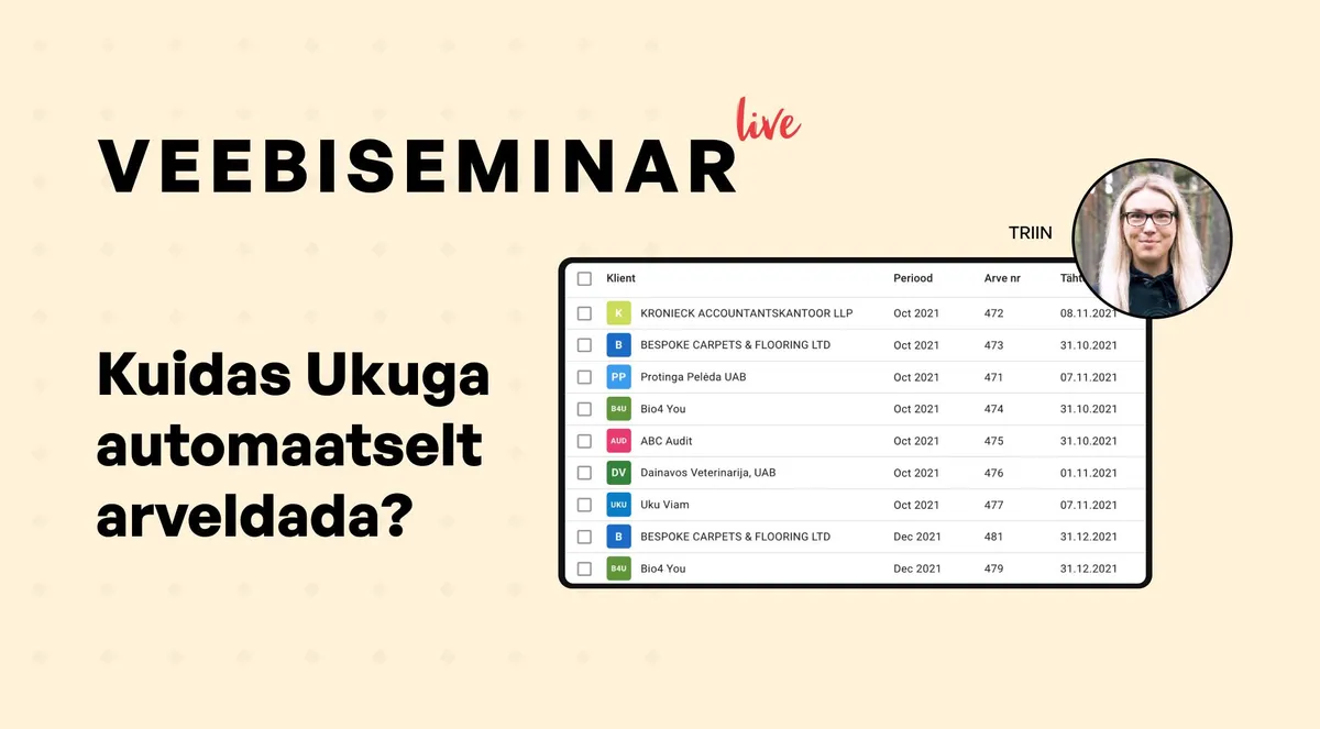 Kuidas raamatupidajana Ukuga automaatselt arveldada? webinar cover