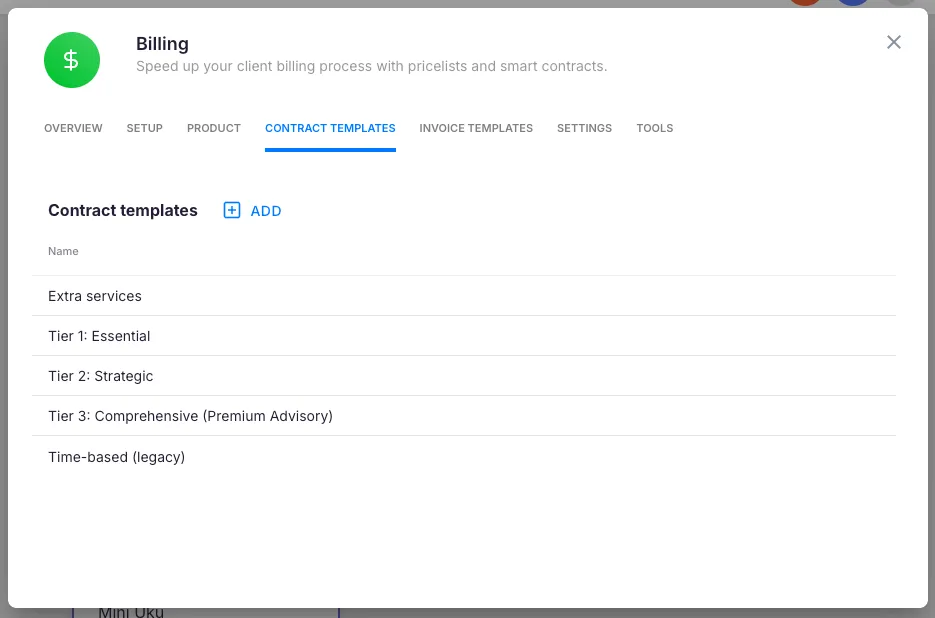 Uku billing contracts