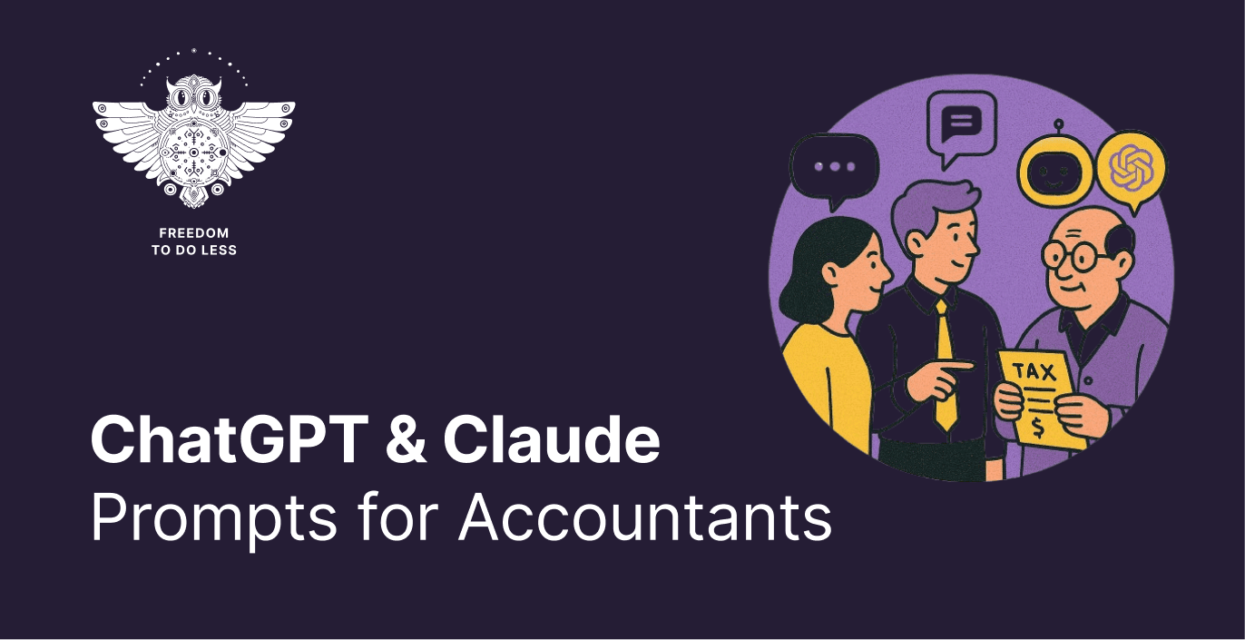 Cover for 30 ChatGPT & Claude Prompts for CPAs, Accountants and Bookkeepers