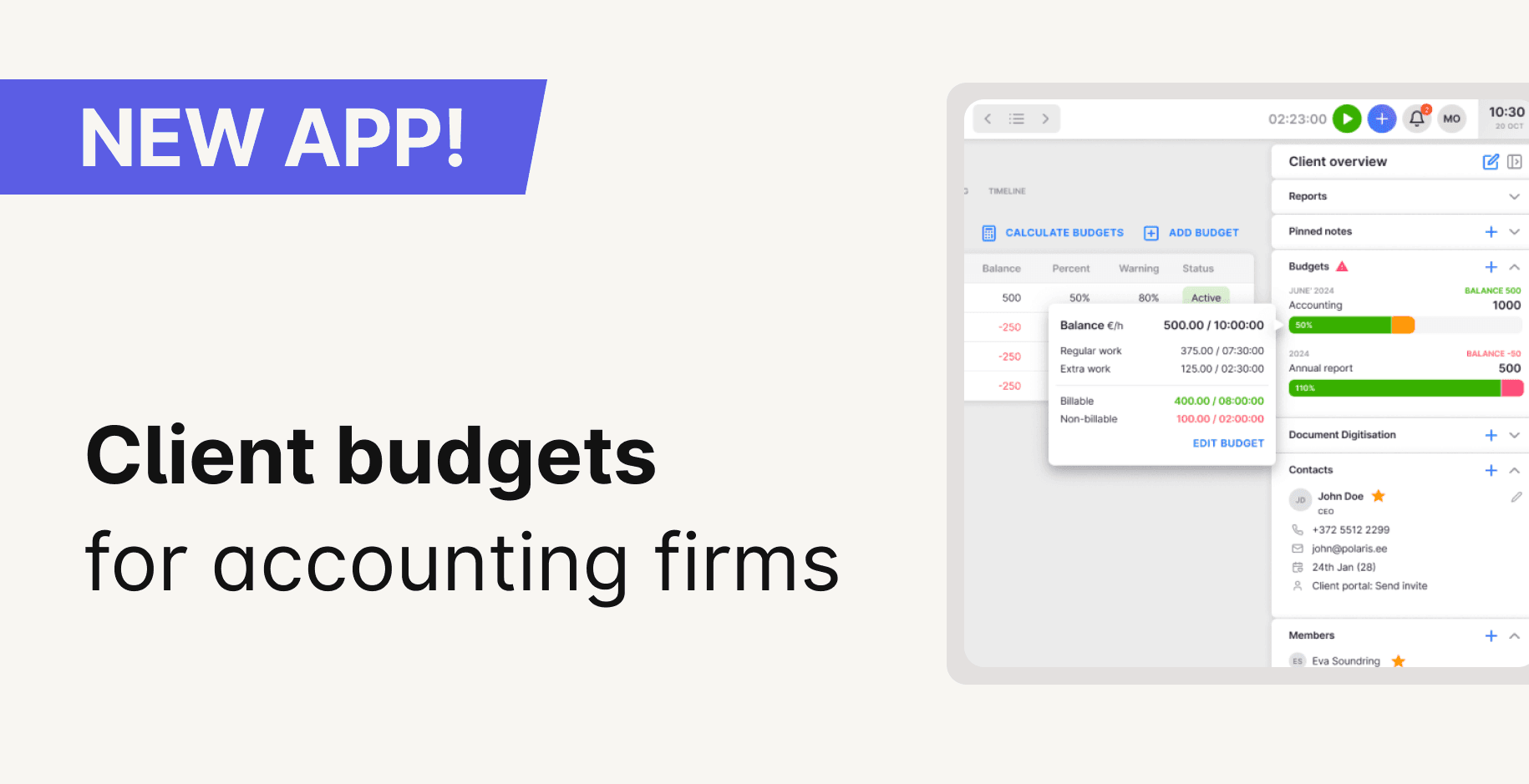 Cover for NEW IN UKU: Budgets for Accounting Firms