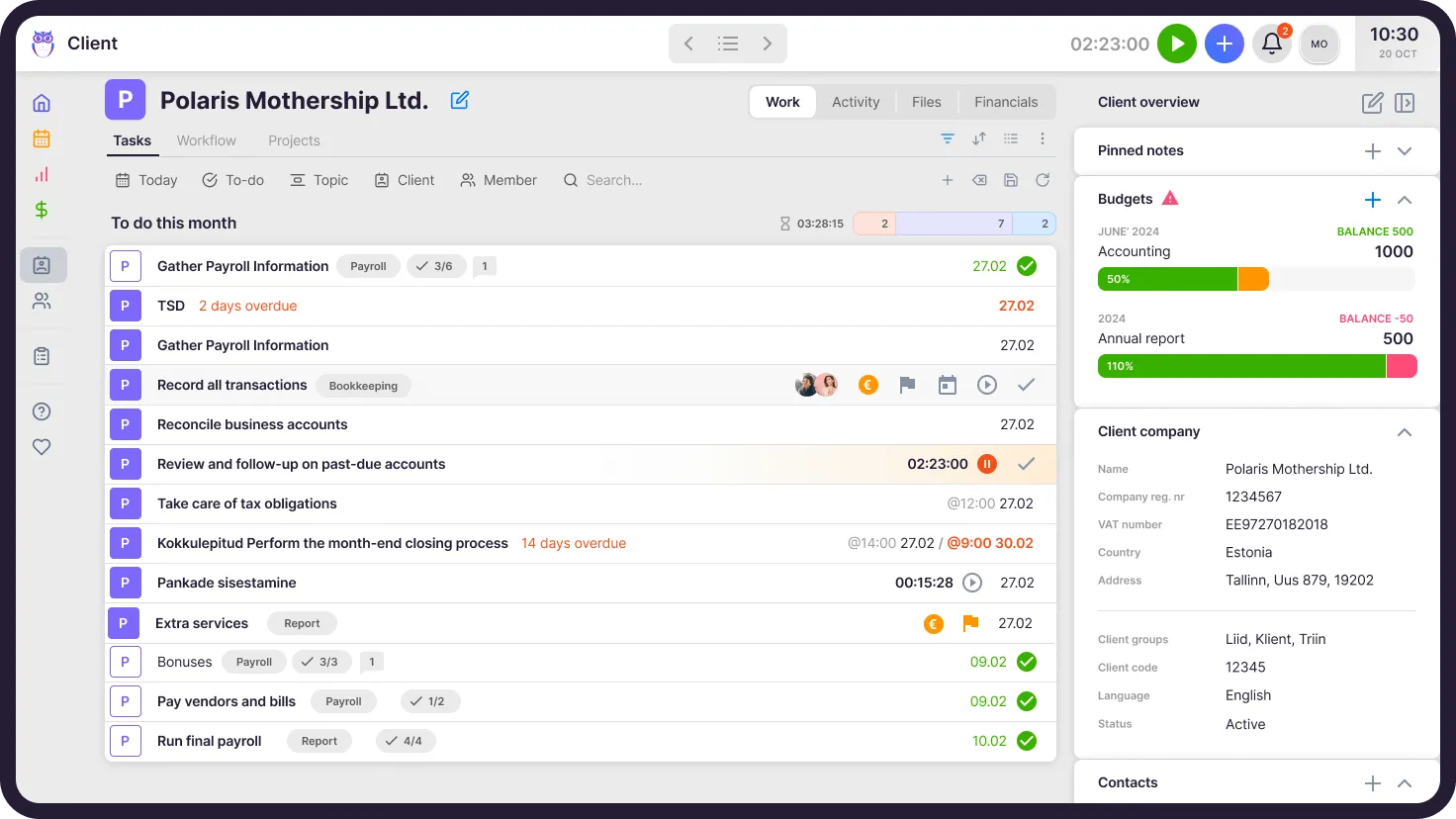Uku CRM - Tasks
