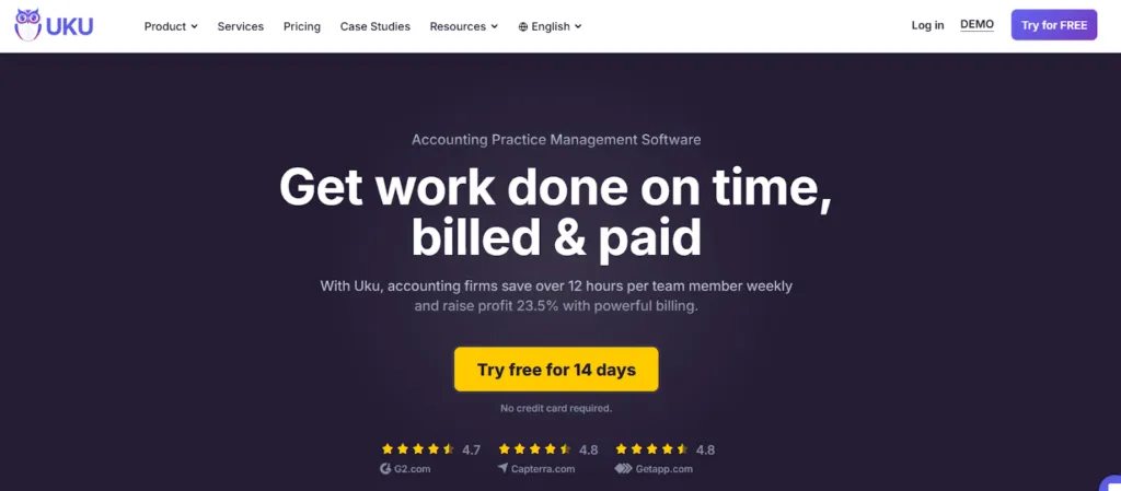 Uku practice management dashboard