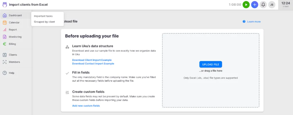 Uku fast onboarding with Excel import and free migration support