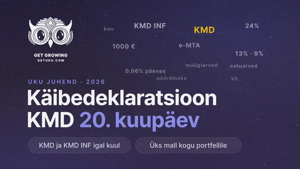 KMD 2026: käibedeklaratsiooni tähtajad ja töövoog büroole
