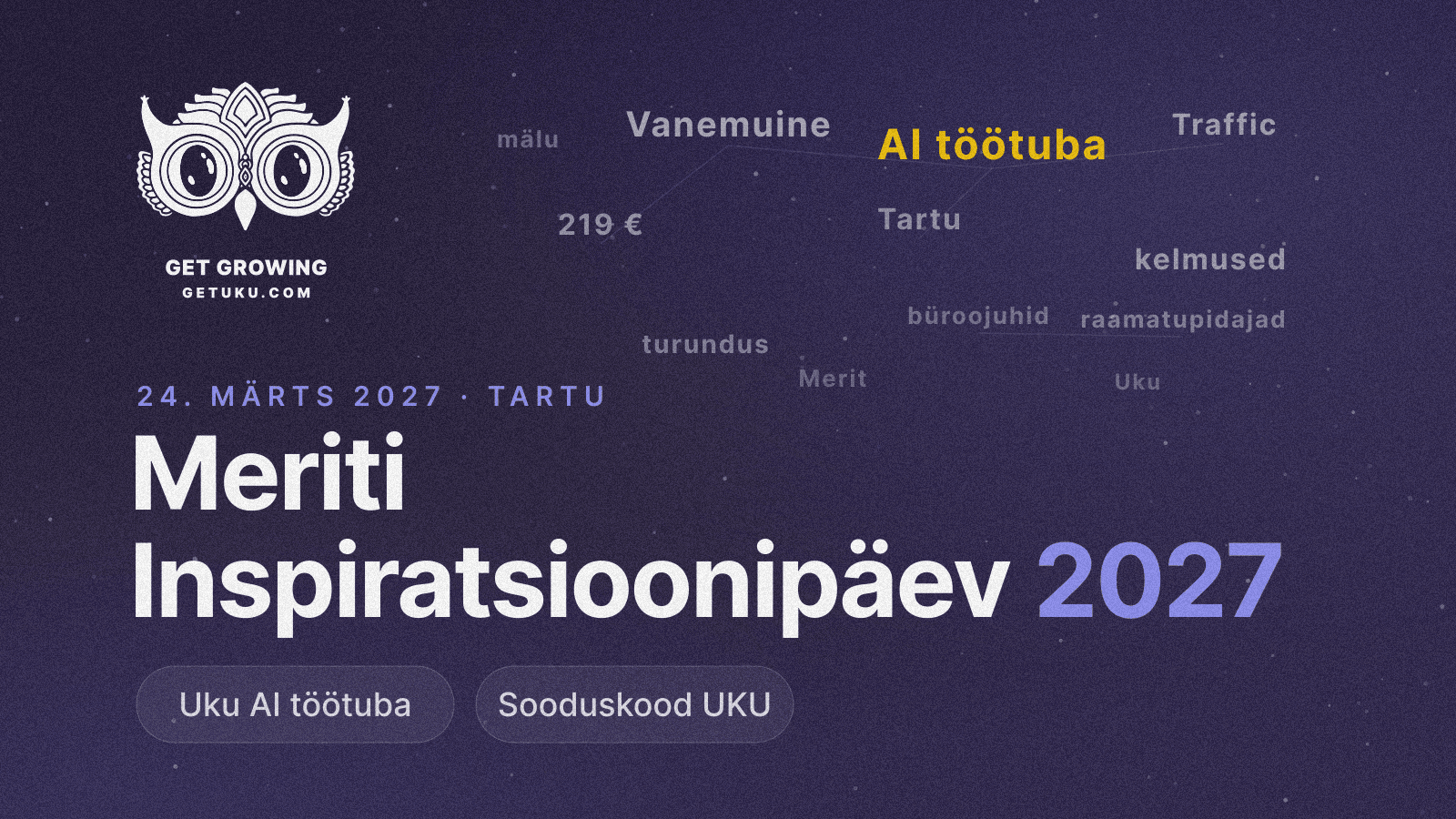 Kaanepilt: Meriti Inspiratsioonipäev 2027: programm, piletid ja sooduskood