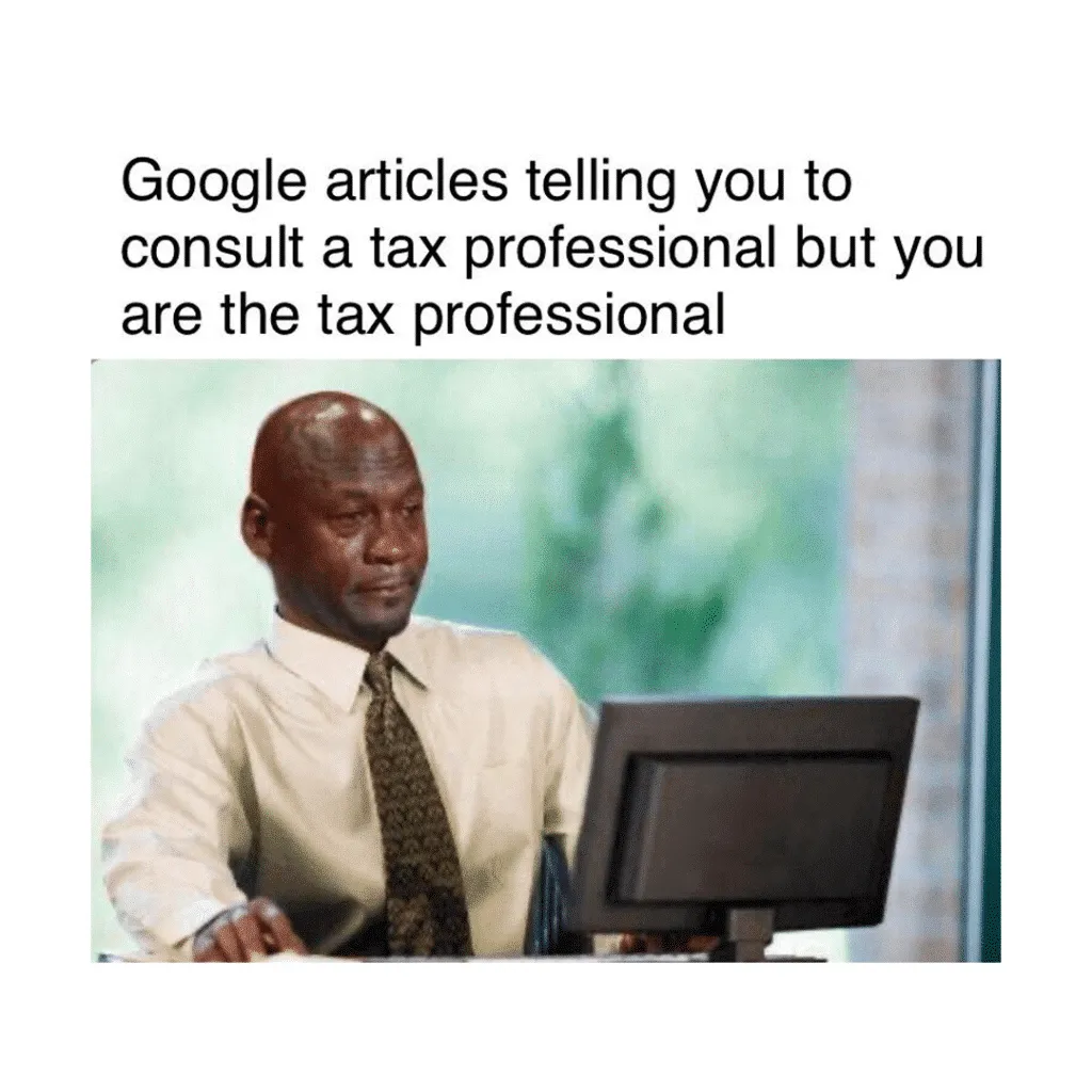 Tax meme