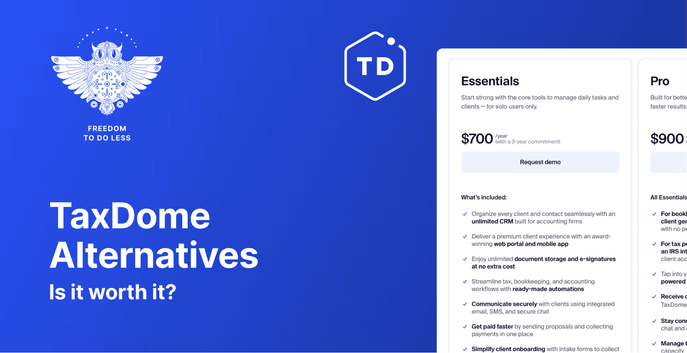 Cover for Top 8 TaxDome Alternatives for Accounting Firms in 2026