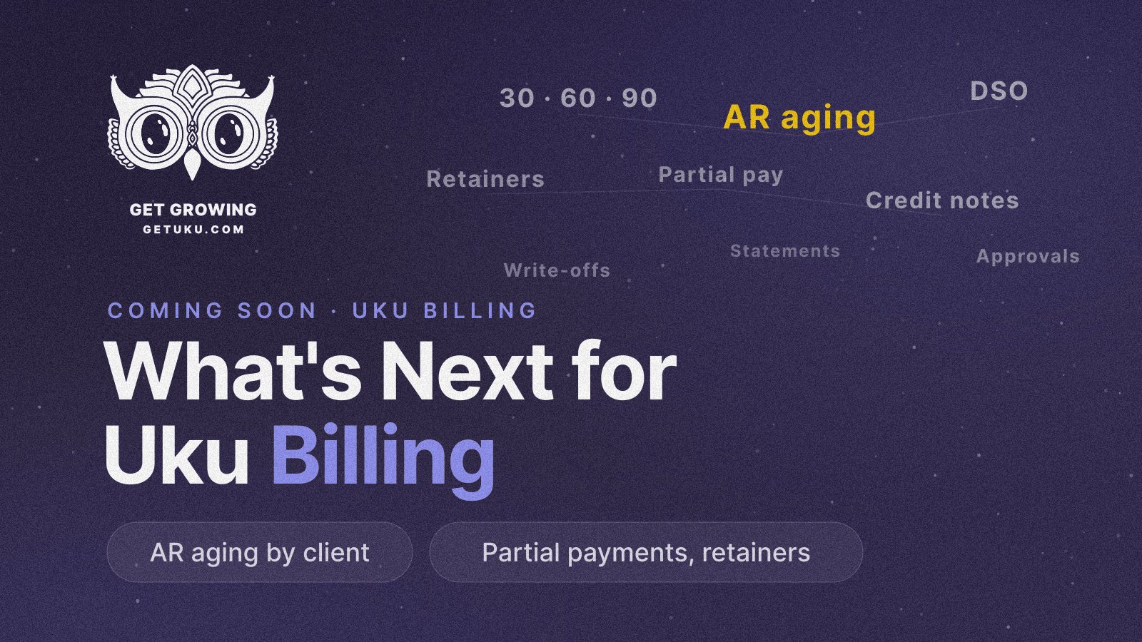 Cover for Uku Billing Update: AR Aging, Partial Payments, Retainers
