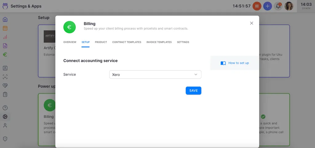 Uku Xero integration syncing invoices and clients